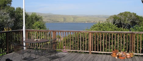 enjoy your morning coffee, lunch, a good book and the view of Tomales Bay