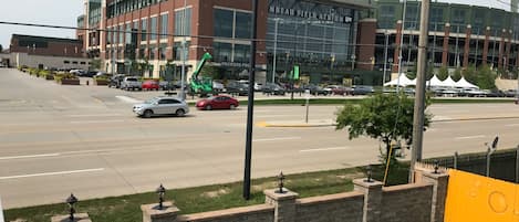 view of Lambeau from rooftop patio