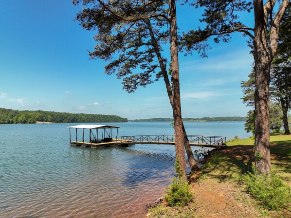 Dock on open water