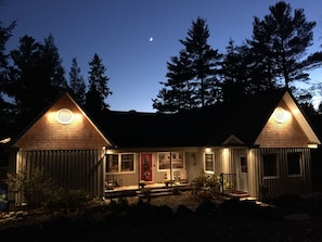 The Crescent moon over Rosehill Cottage