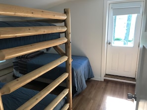 new bunk bed and mattresses