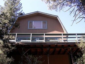 back deck overlooking green belt
