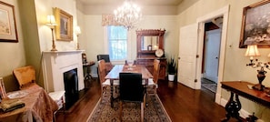 Formal Dining Room with antique Eastlake sideboard / table / 6 chairs