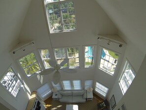 3 stories of bay windows really let the light in!