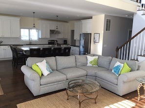 Sectional Sofa with coffee and end table.
