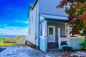 Front of house and north driveway