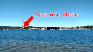 This house offers a full view of the bay leading into Marquette's Lower Harbor.