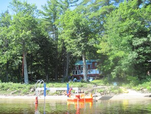 From the pond looking at the cabin