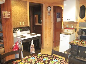 the kitchen