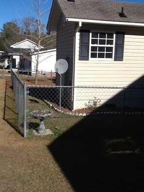 Fenced in courtyard
