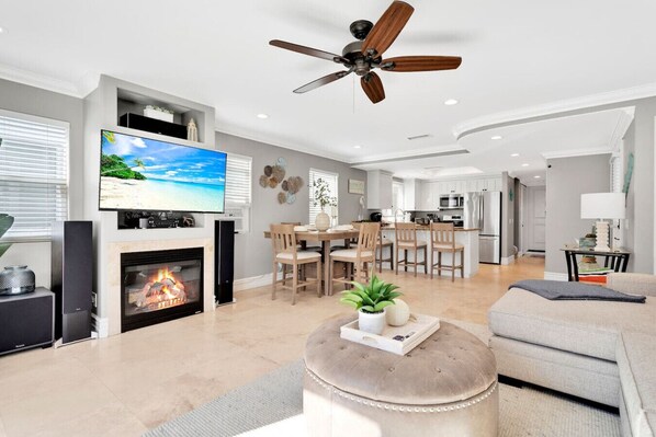 The open-plan layout is perfect for group bonding and relaxation.