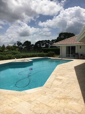 Oversize pool. 40 feet long