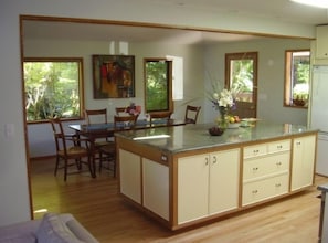 Newly remodeled kitchen and dining room