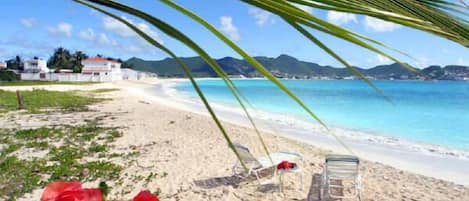 Simpson Bay Beach. Two mile long white sand beach.