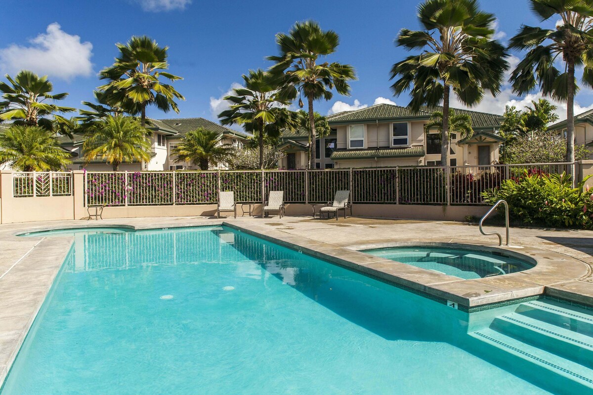 Walk to Beach & Sunset-Luxury Villa – Princeville Golf Course -3BR pool&Jacuzzi