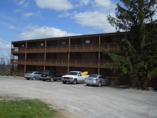 view of building from parking lot
