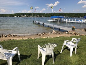 The lawn in front of beach