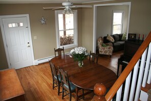 dining room - connects to the living room and play room and stairway to 2nd fl