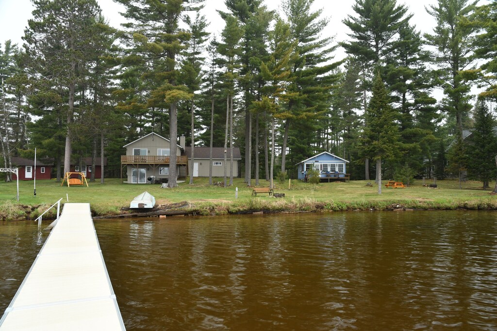 Big St Germain Lake House Secluded 3 Acre setting with stream running