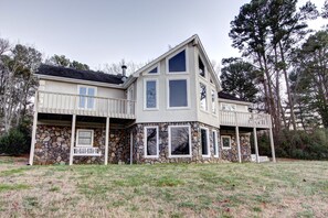 View from back yard looking at house