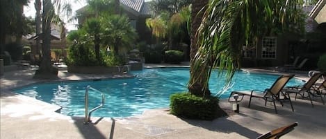 Magnificent pool and spa area.