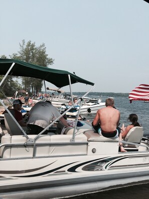 Nesbit island....great place to pull up to a nice sandy beach to BBQ!