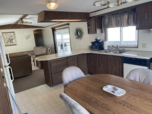 Kitchen area looking towards living room