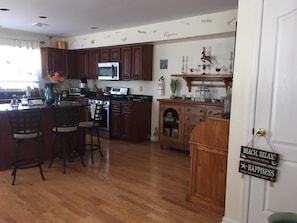 New cherry cabinets installed in kitchen October 2016