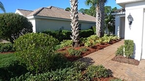 manicured front lawn