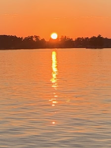 Sunset view from front dock
