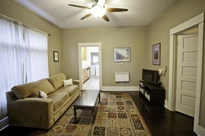 living room with pull out couch 