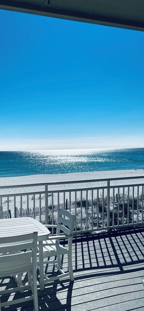 The View from the Living Room/Dining Room/Kitchen and Large Balcony