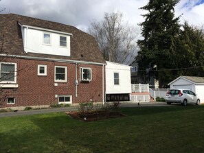 South side of house next to driveway