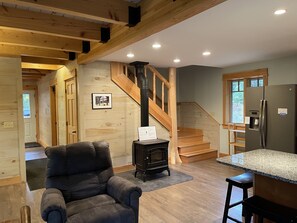 The woodstove is secondary heat source and not available for use by renters. 