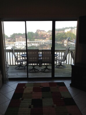 Sit and relax on the deck and watch the boats go by!