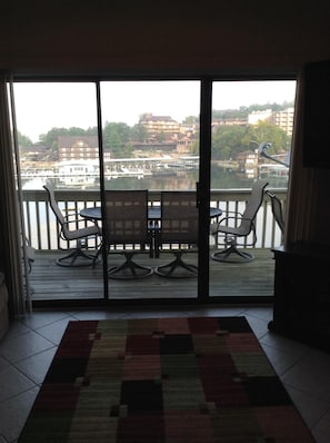 Sit and relax on the deck and watch the boats go by!