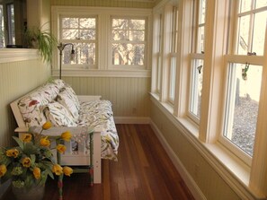 Sunroom overlooking brook
(Yes, that's a futon!)
