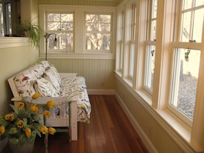 Sunroom overlooking brook
(Yes, that's a futon!)