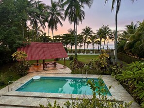 Serene beachfront sunrises