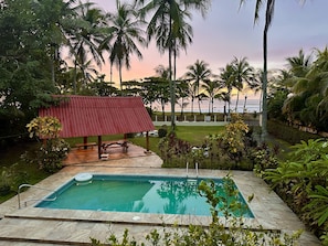 Serene beachfront sunrises