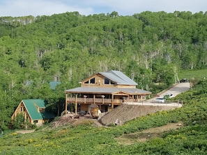 SilverCrest Lodge & Bunk House.  Driveway parks 12 cars.