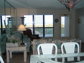 Looking out to beach path