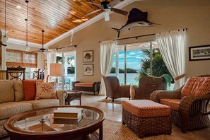 View of Coco Bay from the Bahama House living room.