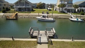 Private floating Dock on Deepwater Canal, Boat, Fish or Kayak, Feeds to the ICWW