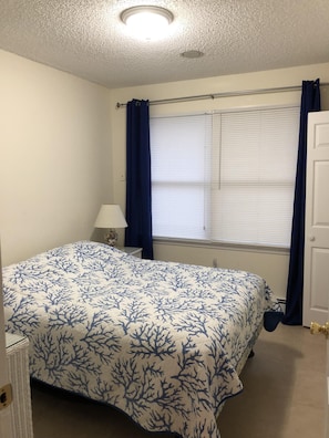 Bedroom 1; full-size bed