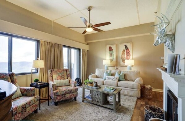 Living Room is spacious and comfortable.