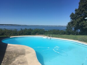 Pool and Bay view behind it