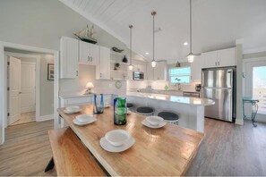 Large open well equipped kitchen