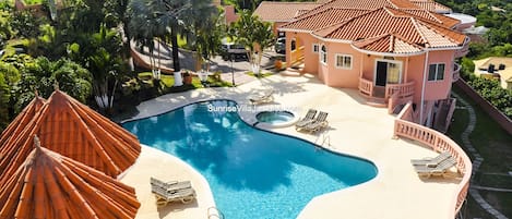 Panoramic view of Villas and Pool