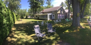 Front and side yard facing the Lake!!